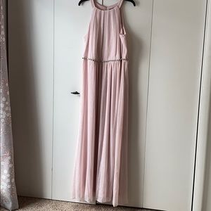 Blush pink bridesmaids dress